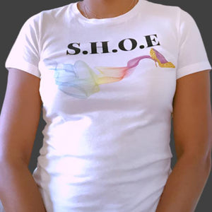 Short Sleeve Stiletto S.H.O.E. T-Shirt - Gold Stiletto